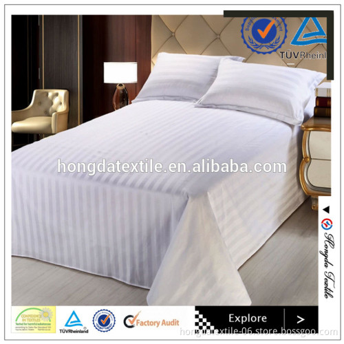 Hotel sateen stripe 100% cotton bedding set